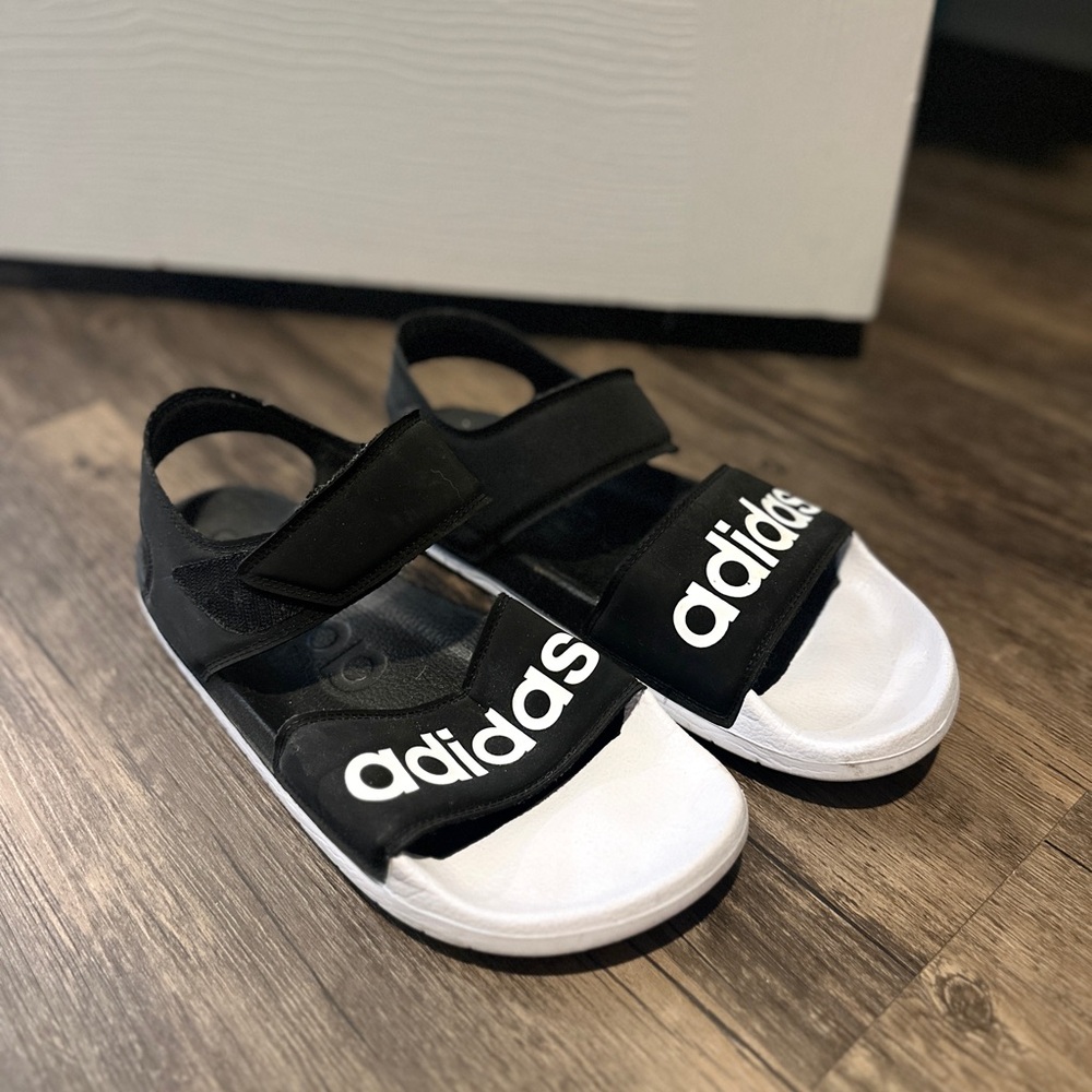 Women’s Adidas Black and White Sandals